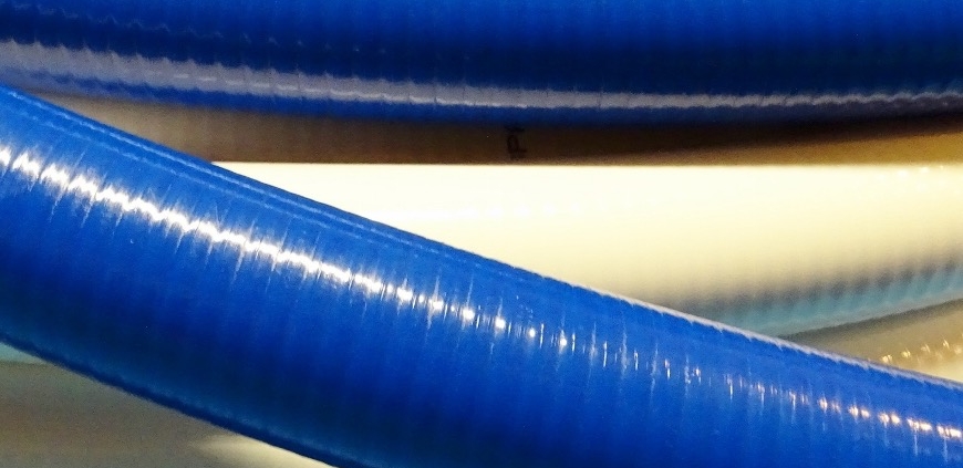 Tuyau piscine Spaflex Heliflex bleu et blanc